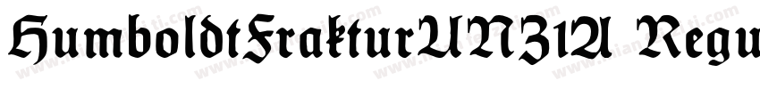 HumboldtFrakturUNZ1A Regular字体转换